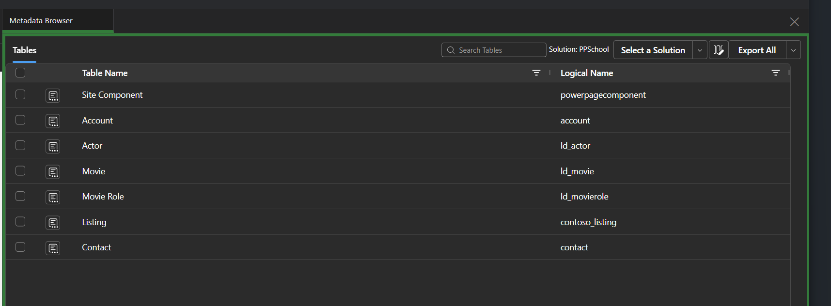 Featured image of post PPTB - Metadata Browser